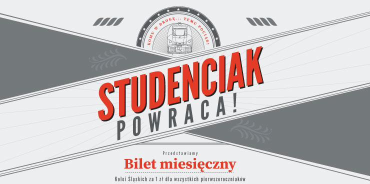 Studenciak - bilet miesięczny Kolei Śląskich za złotówkę